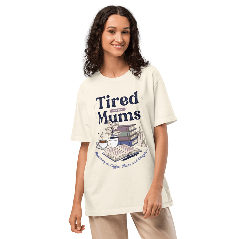 Oversized Tired Mum — Vintage White
